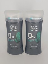 2 Pack Dove Men Care Aluminum Free Eucalyptus  Birch Deodorant Stick 2.6 oz