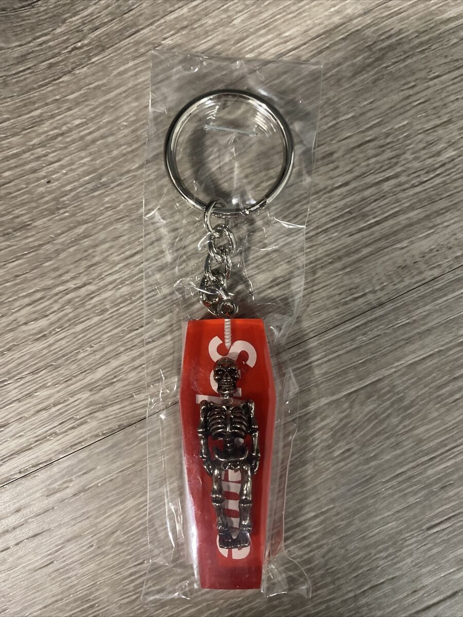 Supreme Skeleton Coffin Keychain Red NEW NIB SS20 Supreme Skeleton Coffin Keychain Red NEW NIB SS20