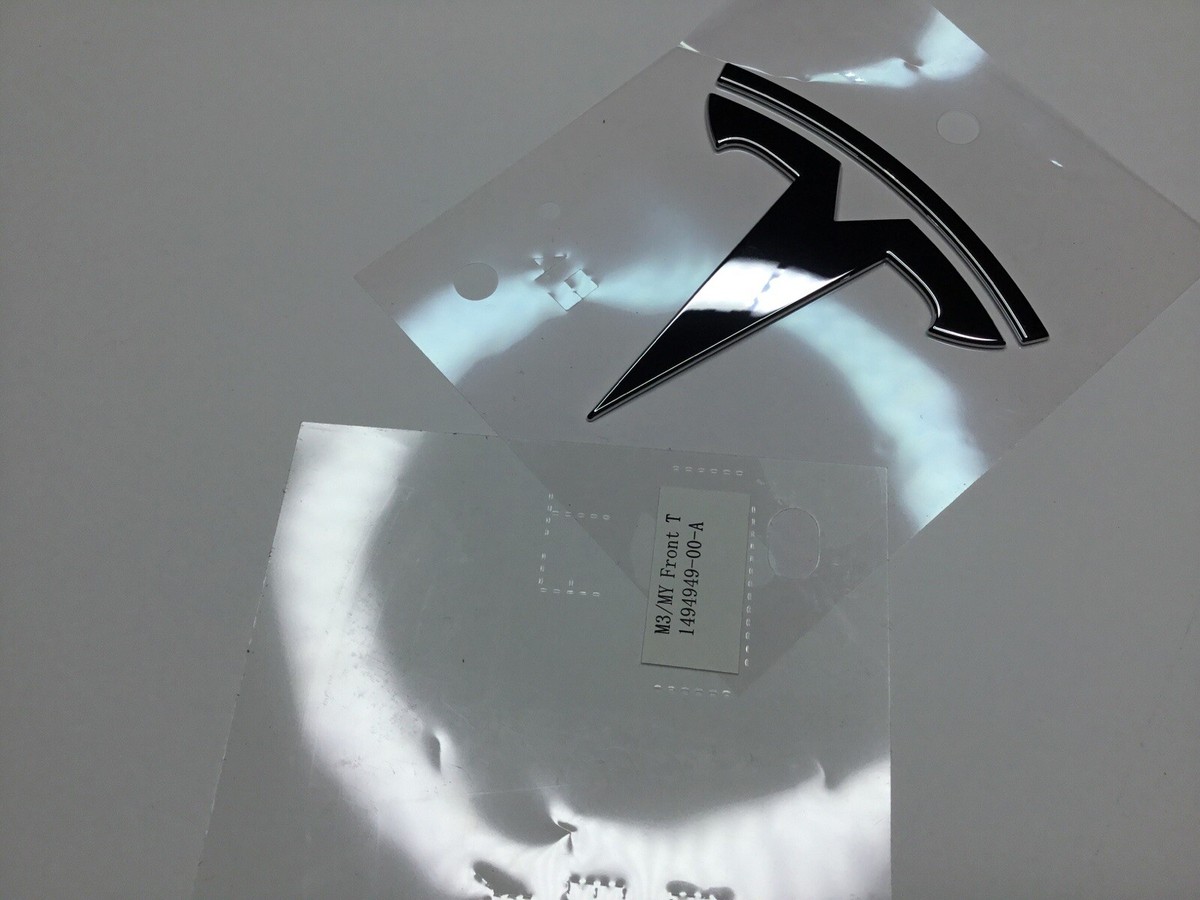Tesla Model 3, Y Front Hood Chrome Emblem Frunk T Badge Logo