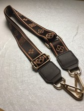 Guitar Strap Jacquard Weave Strap with Leather Ends Vintage Classical Pattern