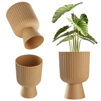 Kadax Blumentopf In Kelchform, Pflanzschale, 18 Cm, Braun