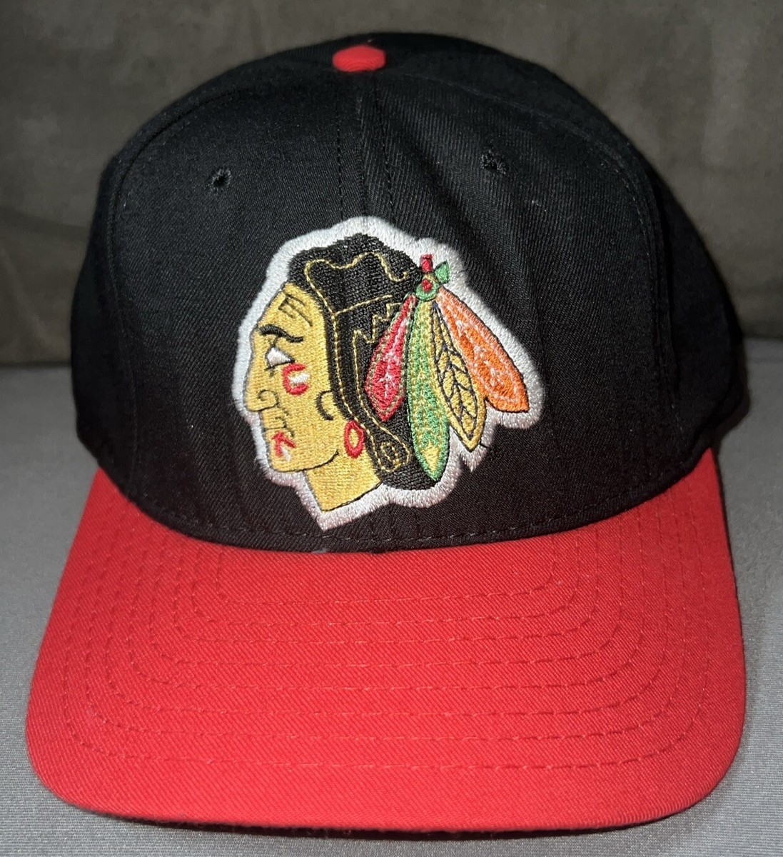 Vintage CHICAGO BLACKHAWKS CCM American Needle Fitted Hat Cap