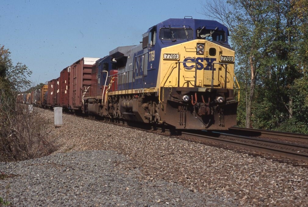CSX Railroad Locomotive 7769 Train VOORHEESVILLE NY Original 1999 Photo ...