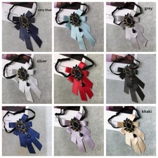 Rhinestone Men Crystal Satin Bownot Bow Ties Suit Accessory Formal Wedding