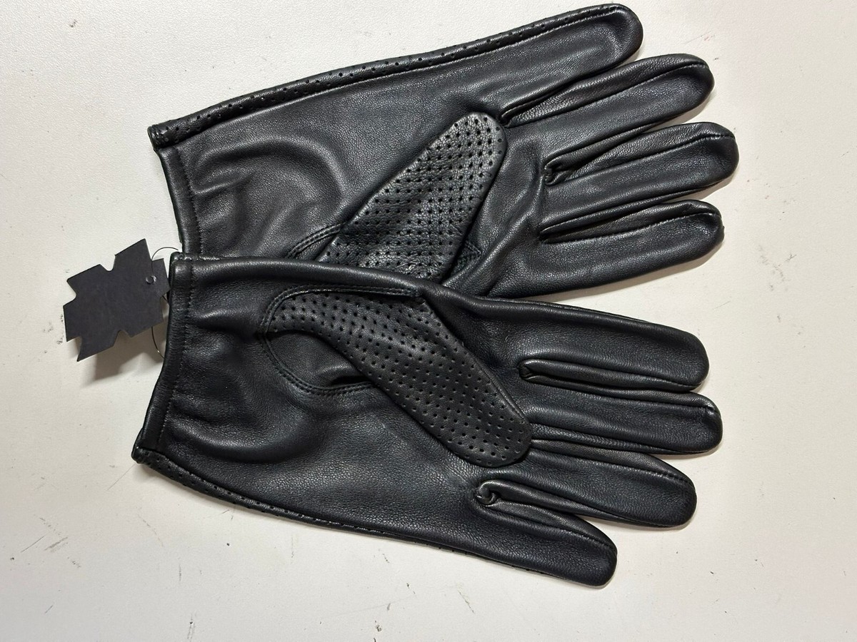 Men's Perforated Summer Driving Motorcycle Leather Gloves | eBay