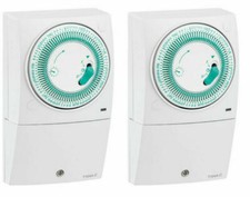 2 x Greenbrook T104A-C Immersion General Purpose Mechanical Time Switches  7 Day