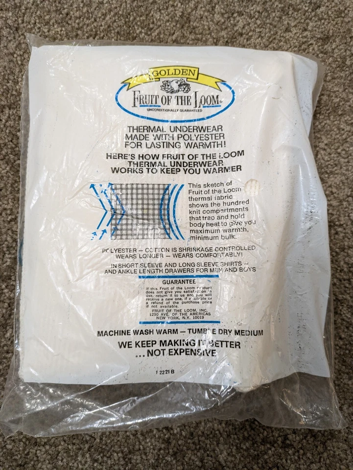 Camisa Térmica Fruit Of The Loom Niños Grande Hecha en EE. UU. Foto 4 de 4
