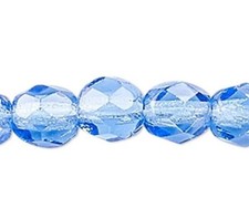 MED Cobalt Blue Czech Fire Polished 4mm Faceted Round Glass Beads 1 Std 100 