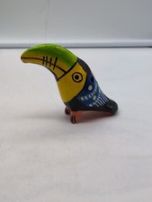 Toucan Bird Folk Art Clay Whistle