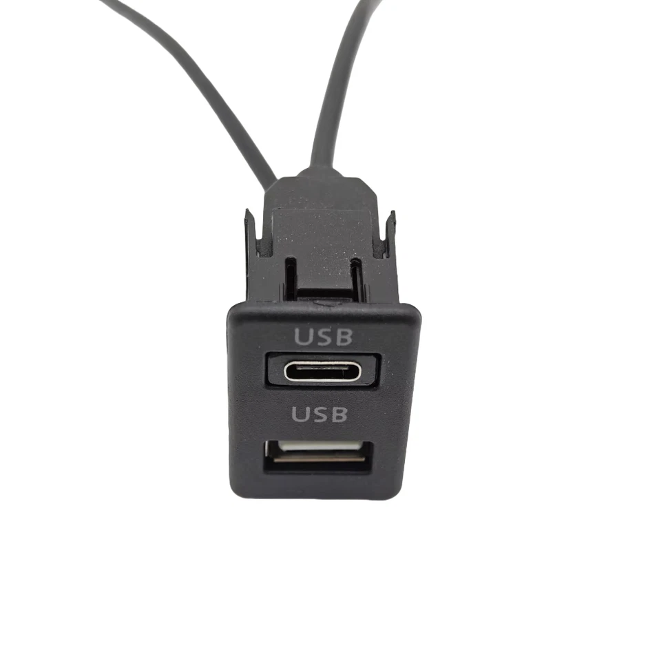 Type-C USB Port Panel Interface Extension Cable Adapter For Car Dash Flush Mount - Image 4 of 4