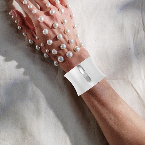 1 par de pulseras gruesas de moda para mujer brazalete geométrico estilo punk - Imagen 2 de 12
