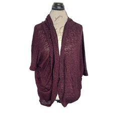Painted Threads Women's Sz XS Open Front Cardigan Sweater Lagenlook Bohowestern 