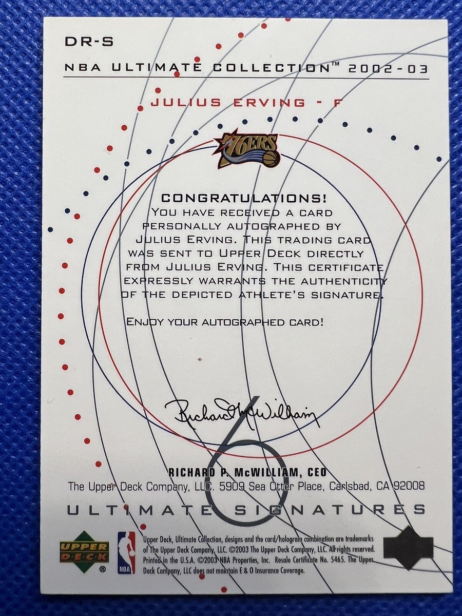 NBA Julius Erving 直筆サインカード Julius Erving 2024-25 Panini NBA Hoops Basketball Tribute