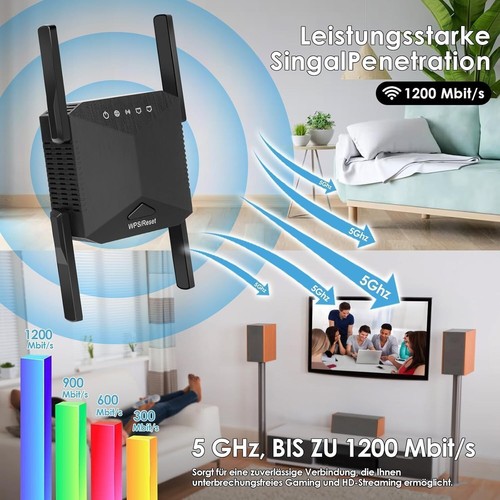 Amplificateur WiFi 1200 Mbps Répéteur WiFi Dual Band 5 GHz 2,4 GHz WPS Extend C534 - Photo 6/7