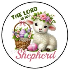 THE LORD IS MY SHEPHERD LAMB EASTER ENVELOPE SEALS LABELS STICKERS PARTY FAVORS