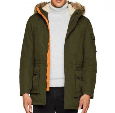JACK JONES Herren Winterjacke Wintermantel Parka khaki grün Gr XS M NEU
