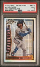 2022 TOPPS CHROME SONIC '96 YOUTHQUAKE #YQ14 MJ MELENDEZ ROOKIE - PSA 9 RC POP 9