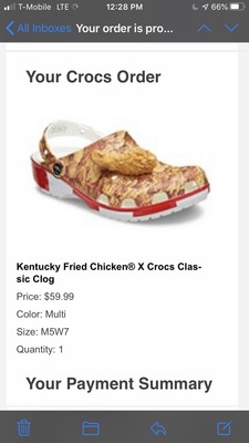 crocs classic clog kfc