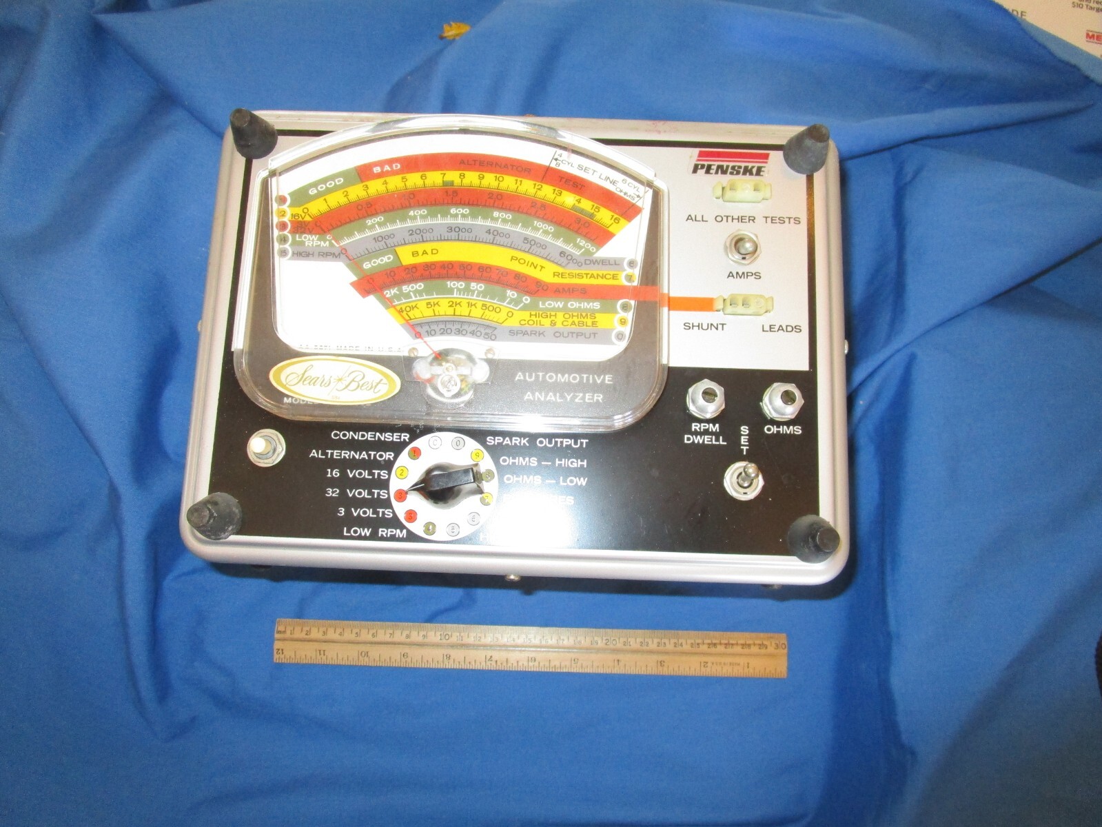 Vintage Sears Penske Super Automotive Analyzer Model 244.21032 w/2