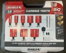 Diablo DHS13SPLCT 13pc. Plumbers Carbide Tipped Hole Saw Set TCT