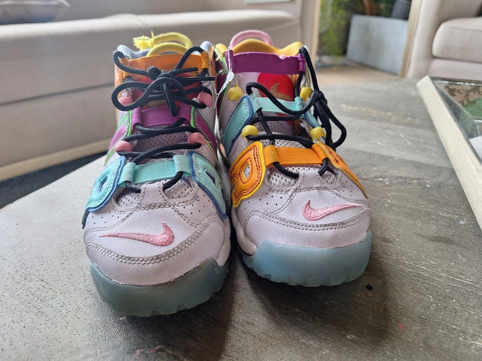 Nike Air More Uptempo (GS) APENAS UVA/PIEL NARANJA DH0624-500 Juvenil Talla 5Y Foto 3 de 4