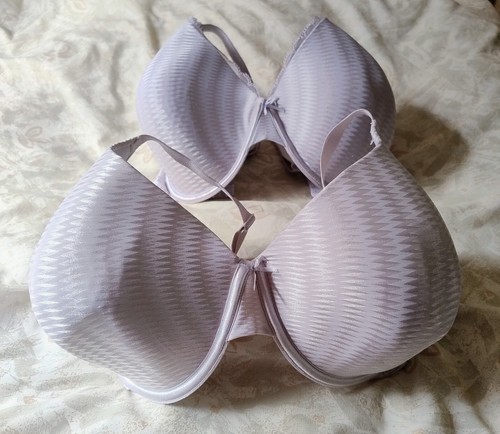 TU Women - Nude Pink & Stone Jacquard Zig Zag Full Cup T-Shirt Bras, Size 40 E - Picture 2 of 4