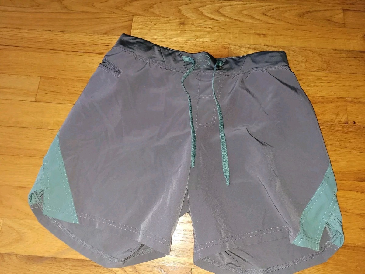 Hylete Mens ShortsSz Sm Incline Quad Cut w/attached briefs Gray