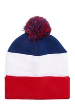 80 OFF Unisex POM Knit Beanie, One Size Fits MOST, Patriotic Beanie Skull Cap