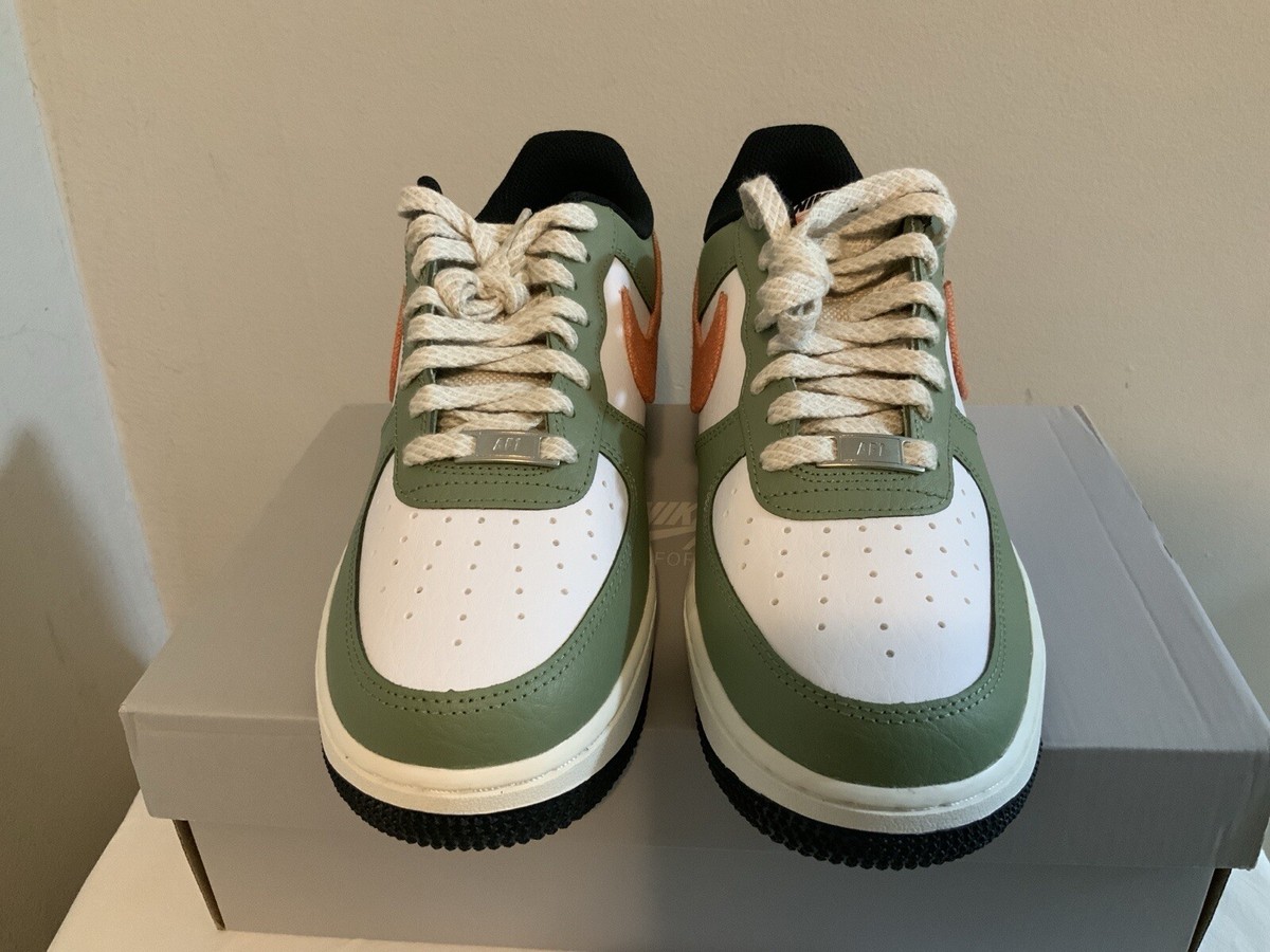 Size 12 - Nike Air Force 1 '07 Oil Green Orange | eBay