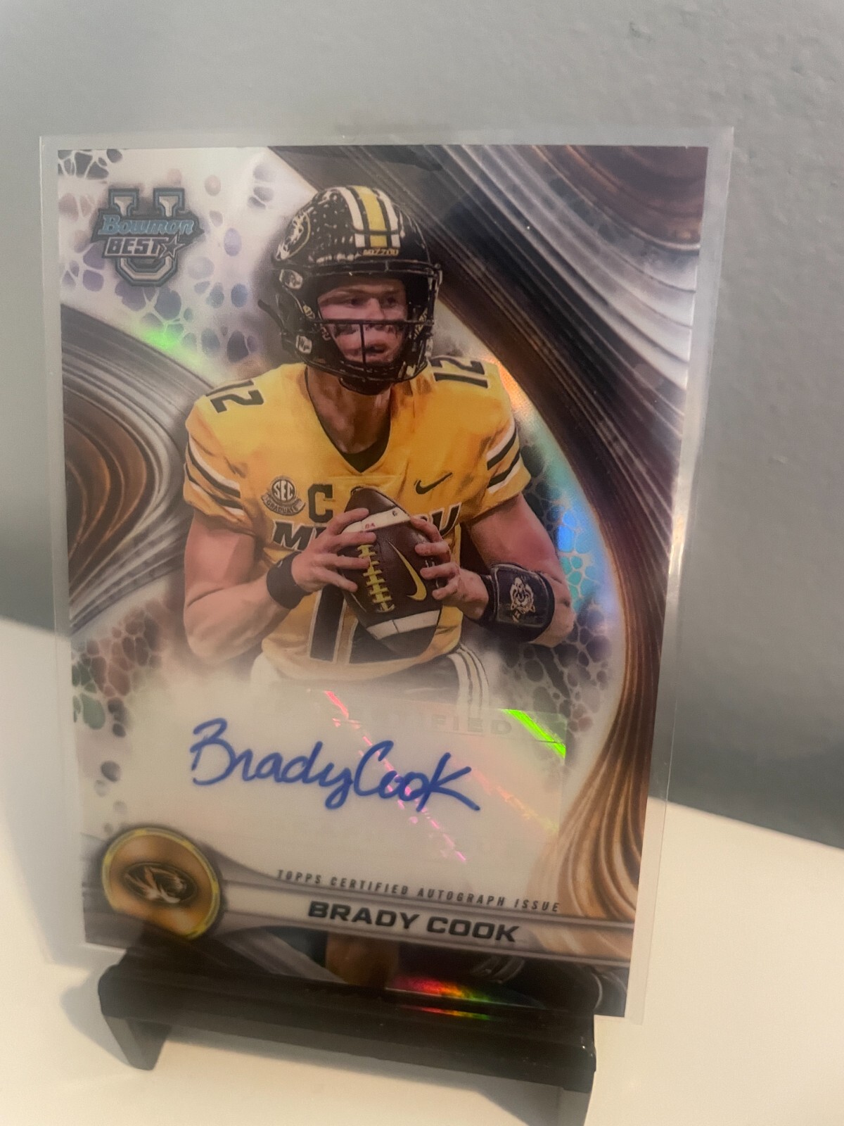 2024 Bowman University U Bowman's Best BRADY COOK AUTO Missouri Tigers 02