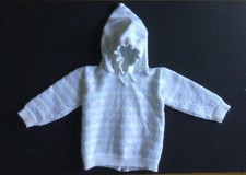 Vintage toddler sweater with hood 9 Months, Italy, zip back