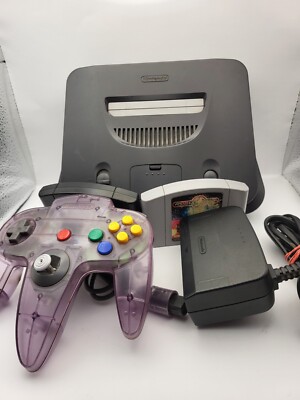Nintendo 64 N64 Console With Expansion Pack  1 Controller Power Cords NOTTested!