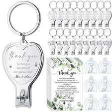 100 Sets Wedding Heart Multi Function Bottle Opener Nail Clipper Wedding Favors 