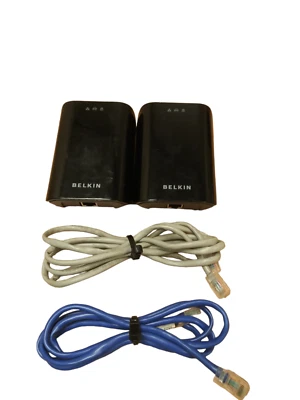 Lot of 2 Belkin F5D4076-S v1 Powerline Gigabit Adapters - image 1 of 4