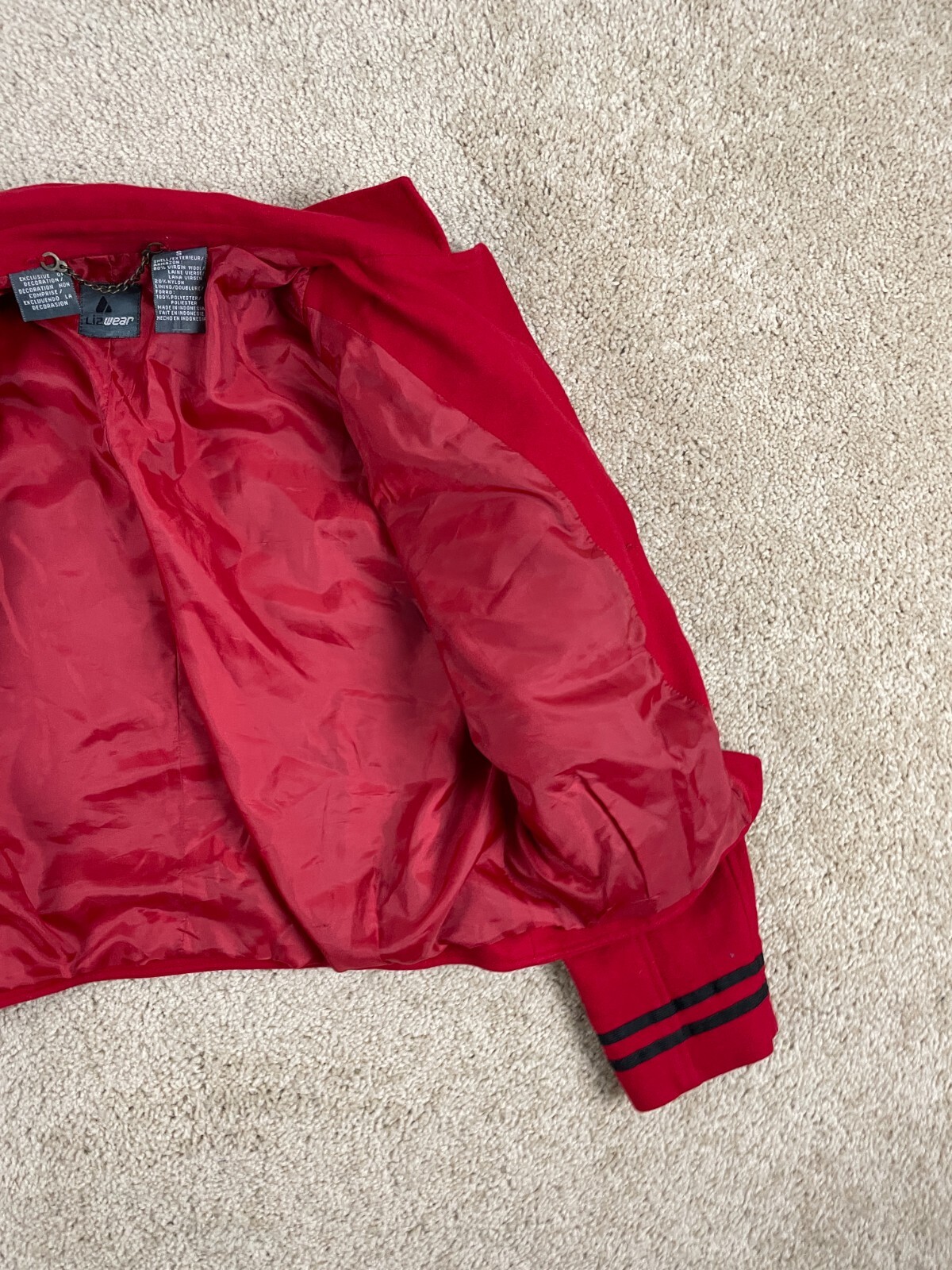 Lizwear Basic Jacket Womens Small Wool Lined Butt… - image 7