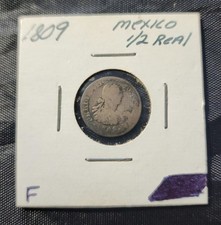 1809 Mexico &frac12; Real&bull; FAIR (KM# 73)