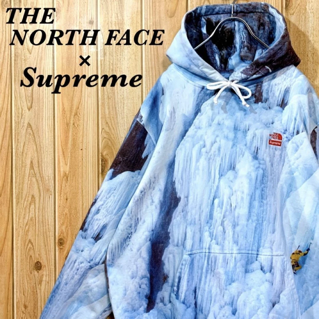 Sweat à capuche homme Supreme XL Collaboration The North Face logo brodé iconique occasion