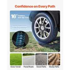 Uimoso Scooter Électrique 3 Roues Tout-Terrain, 3 Vitesses, Autonomie 35 Km