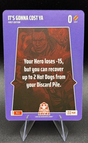 Bo Jackson Battle Arena Play Card "IT'S GONNA COST YA" #PL-4 Rare 1ST Edition