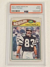 1977 Topps Mexican Football Card #397 Vince Papale RC Rookie PSA 2 GOOD Eagles. rookie card picture