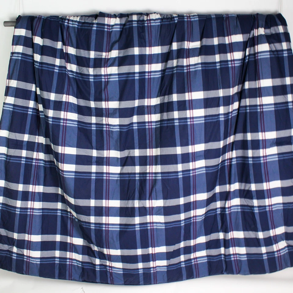 Queen Bedding Set of 3 Nautica 2 Pillowcases & Comforter Navy Blue Plaid - Image 2 of 4