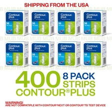 Contour Plus Blood Glucose Test Strips 8 Pack Exp: 2026 FREE EXPRESS SHIPPING