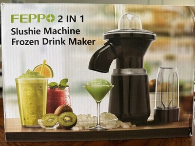 Feppo 2 In 1 Slushie Machine Frozen Drink Snow Cone Shaved Ice Smoothie Cocktail