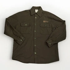 Rothco Flannel Button-Up Heavyweight Military Green Shirt Men’s Medium MTC
