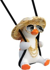 Funny Swinging Duck Car Mirror Hanging Ornament - Cool Automotive Rearview Mirro