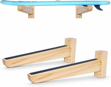Wood Surfboard Rack Wall Mount, Solid Pine Wooden Surf Board Storage Racks for H