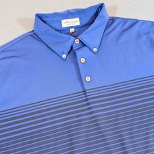 Peter Millar Summer Comfort Mens Size XL Golf Polo Shirt Performance Striped