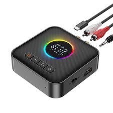 M10 RGB Upgraded Bluetooth 5.4 Audio Receiver Transmitter for TV Home Stereo/...