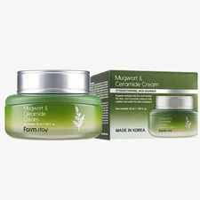 FARMSTAY Mugwort & Ceramide Cream 55ml Deep Hydration Soothing Cream K-Cosmetics