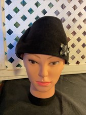 Vintage Black Handmade Hat Styled by Coralie No Size Fits Most